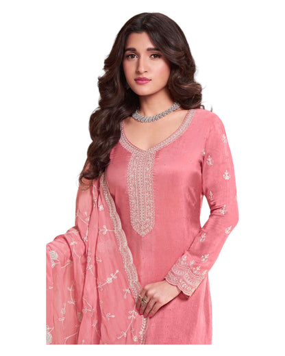 Coral - Simple / Classy Silky Ladies Salwar Suit with Rich Dupatta - Available in Sizes 12 & 18 - VF69095 VR 0924