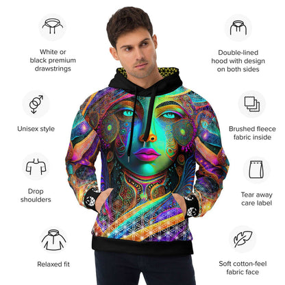 Cosmic DNA Restoration Sacred Geometry Unisex Hoodie