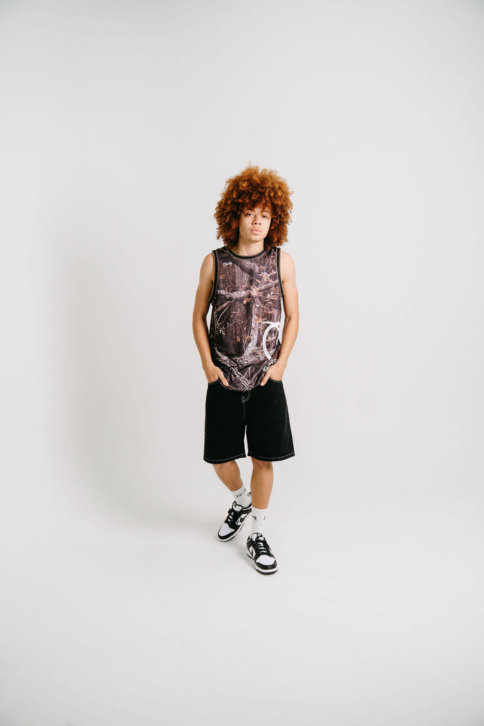 CRATE SIDE SCRIPT BASKETBALL SINGLET