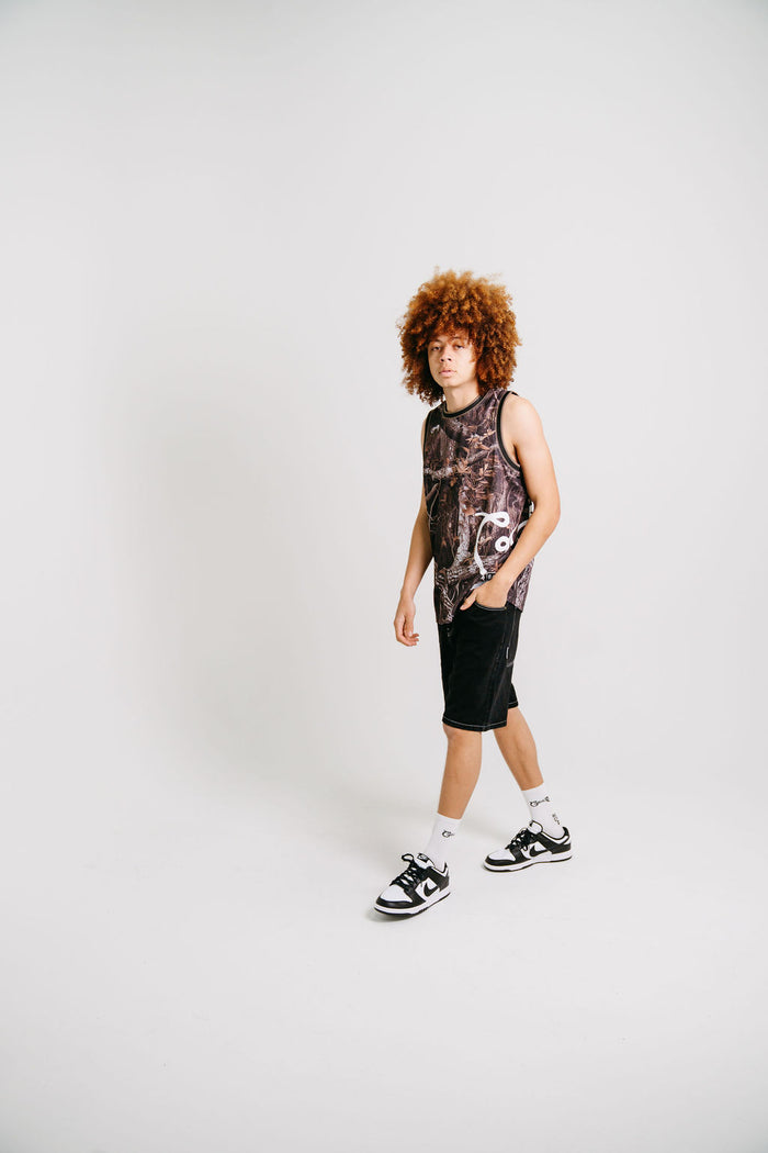 CRATE SIDE SCRIPT BASKETBALL SINGLET