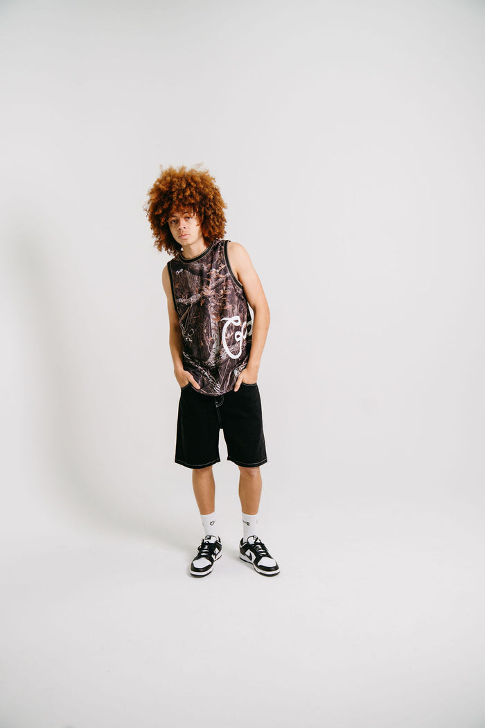 CRATE SIDE SCRIPT BASKETBALL SINGLET