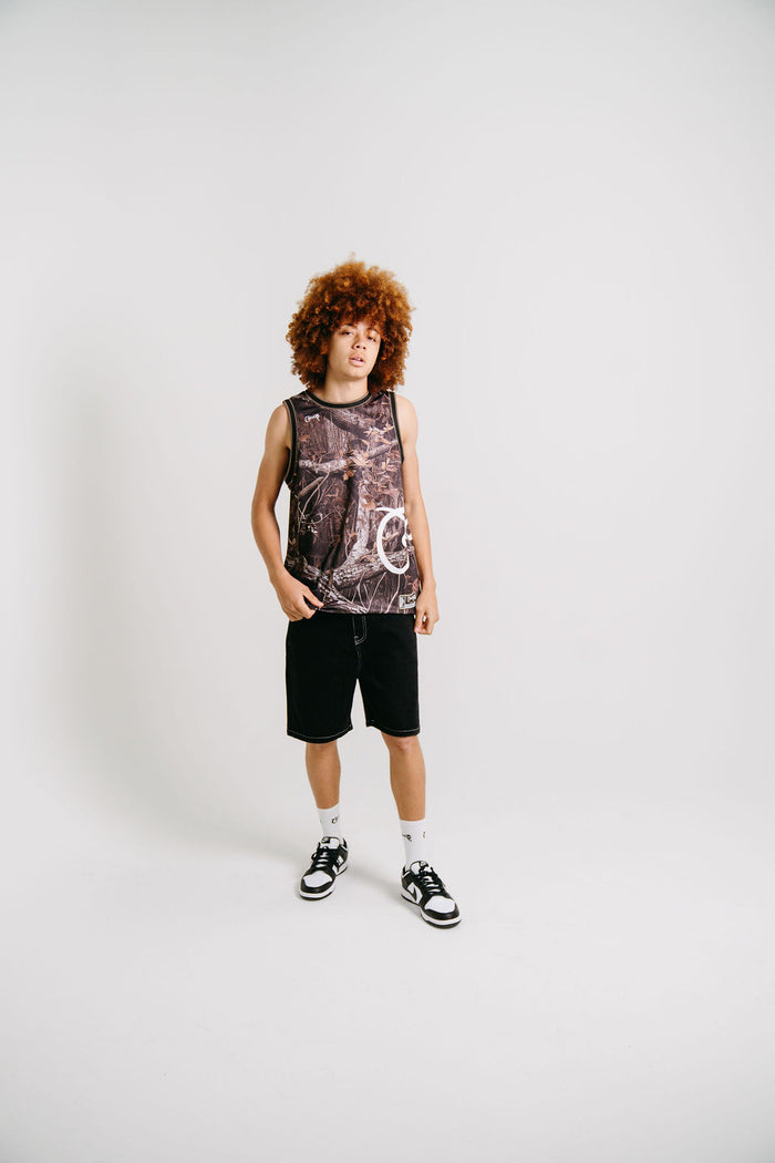 CRATE SIDE SCRIPT BASKETBALL SINGLET