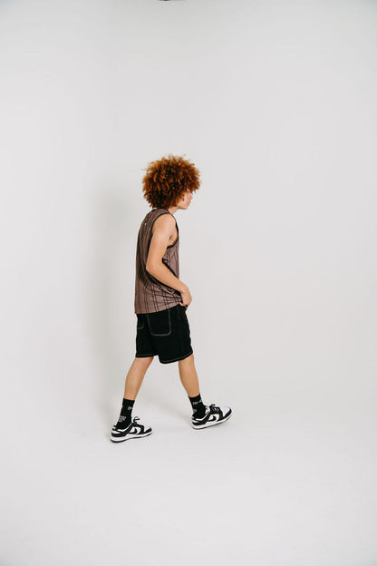 CRATE SIDE SCRIPT BASKETBALL SINGLET