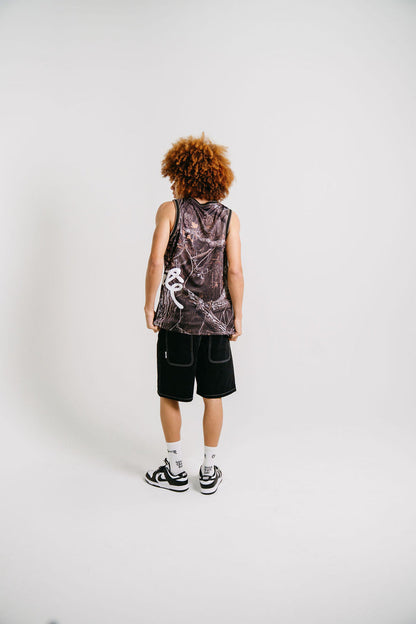 CRATE SIDE SCRIPT BASKETBALL SINGLET
