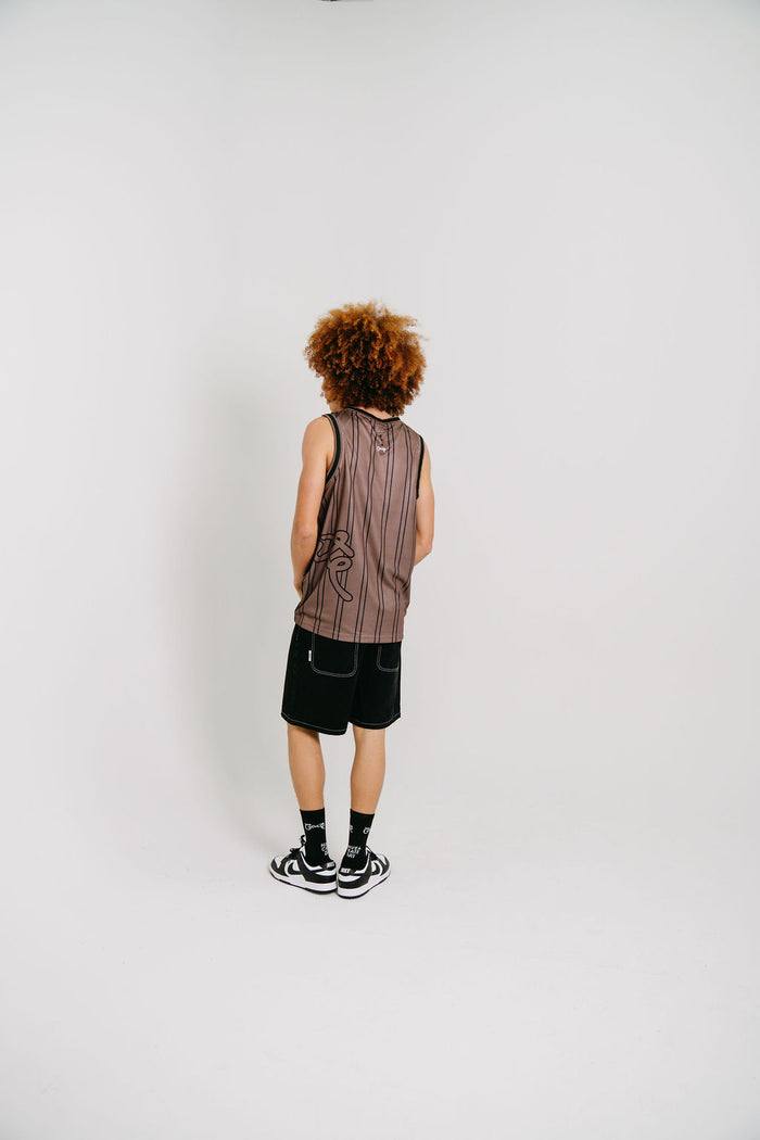 CRATE SIDE SCRIPT BASKETBALL SINGLET