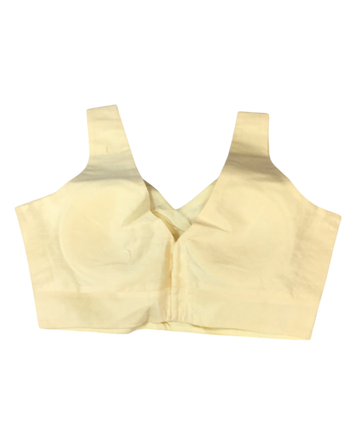 Cream - Silky Saree blouse with cups,  Sleeveless - 42" - UK Stock - Quick Delivery - RNK - R722A-KY
