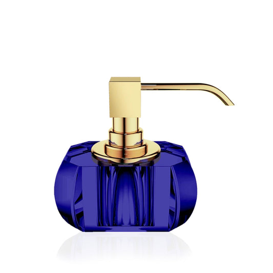 decor walther | KRISTALL collection | soap dispenser | capri blue + gold 24 carat