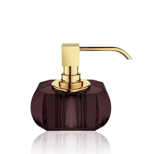 decor walther | KRISTALL collection | soap dispenser | rich burgundy + gold 24 carat