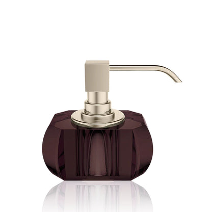 decor walther | KRISTALL collection | soap dispenser | rich burgundy + nickel satin