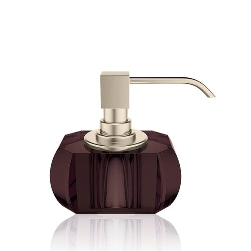 decor walther | KRISTALL collection | soap dispenser | rich burgundy + nickel satin
