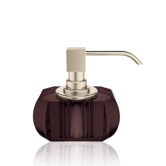 decor walther | KRISTALL collection | soap dispenser | rich burgundy + nickel satin