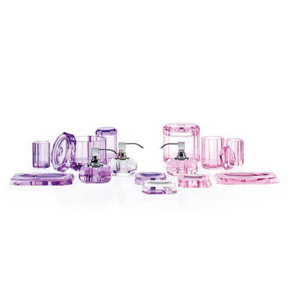 decor walther | KRISTALL collection | soap dispenser | violet + gold matt 24 carat