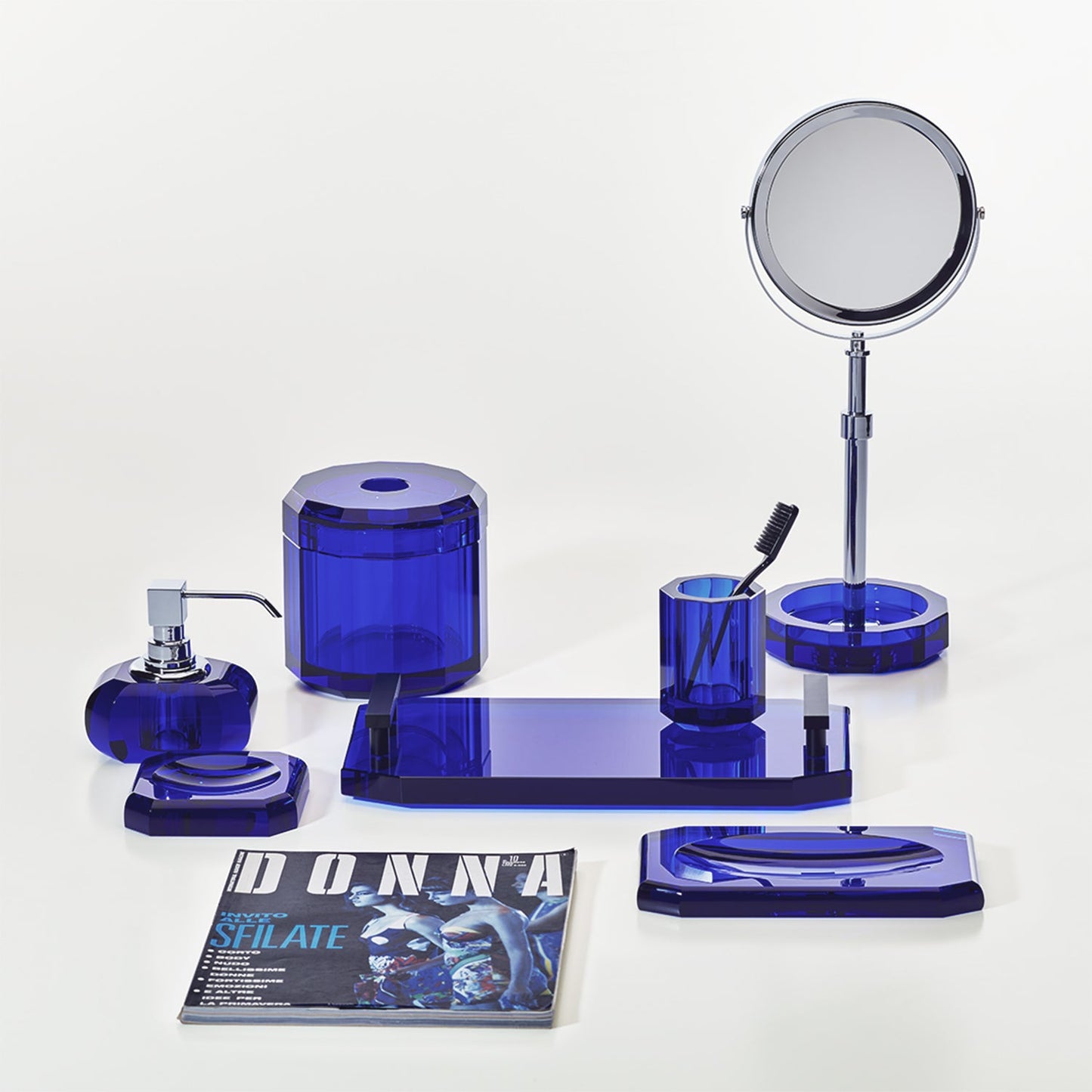 decor walther | KRISTALL collection | crystal tumbler | capri blue