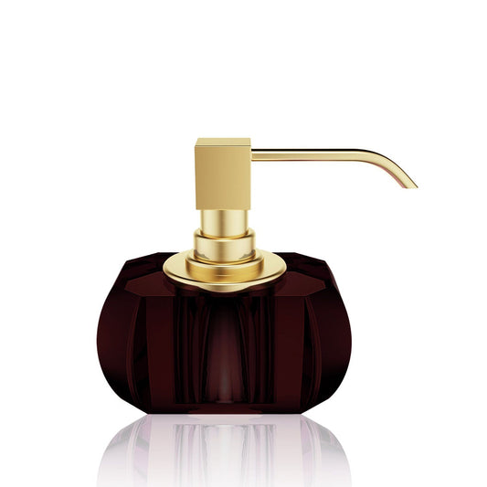 decor walther | KRISTALL collection | soap dispenser | rich burgundy + matte gold