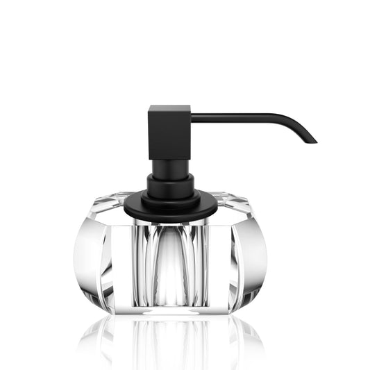 decor walther | KRISTALL collection | soap dispenser polished | clear + black