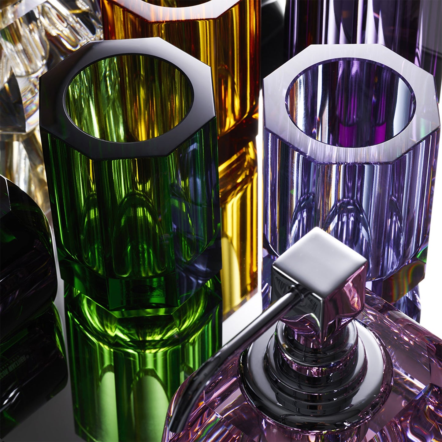 decor walther | KRISTALL collection | soap dispenser | pink + chrome