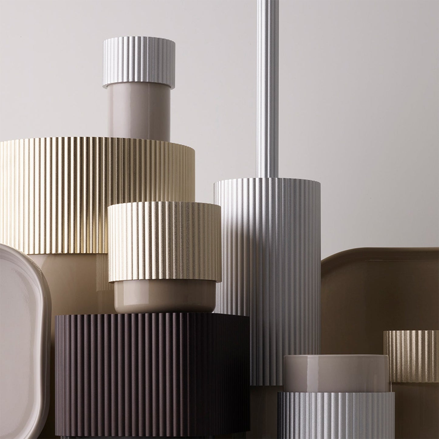 decor walther | OF.LINE series | waste bin | champagne + dune