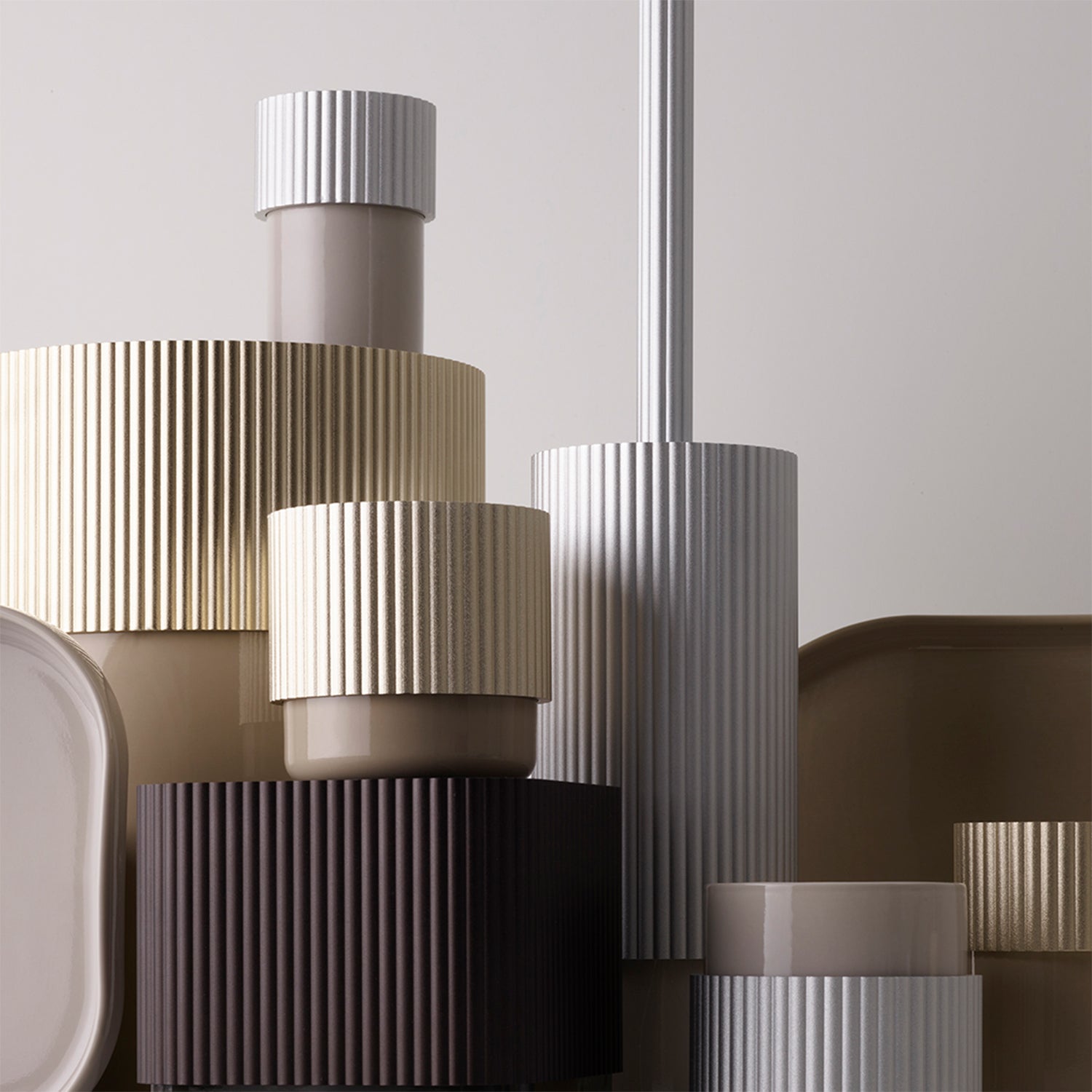 decor walther | OF.LINE series | toilet brush set | aqua + shell