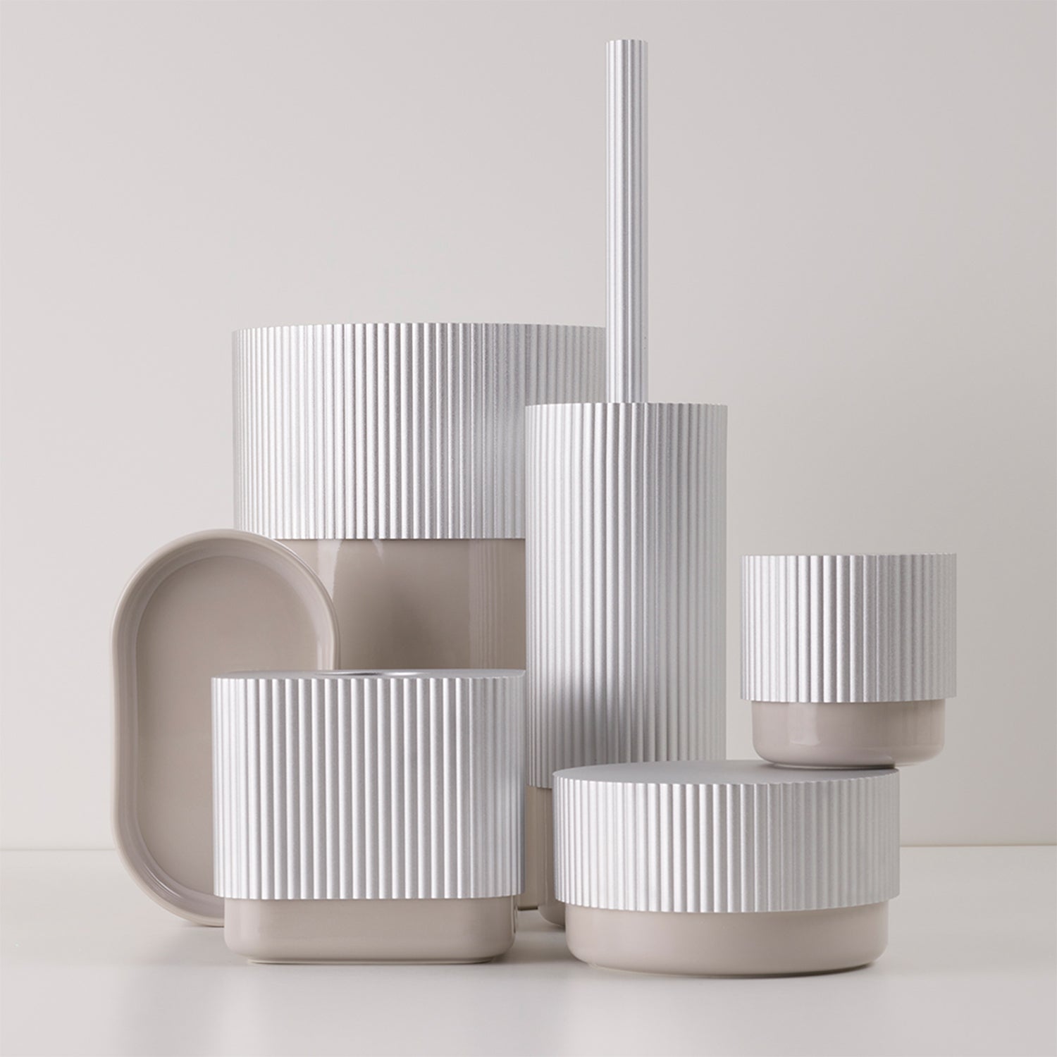 decor walther | OF.LINE series | waste bin | aqua + shell