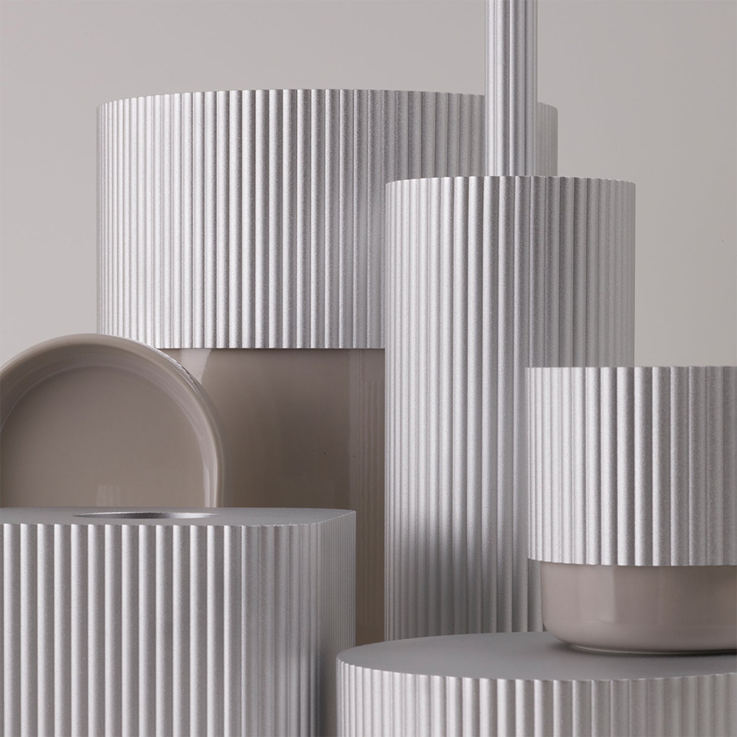 decor walther | OF.LINE series | toilet brush set | aqua + shell