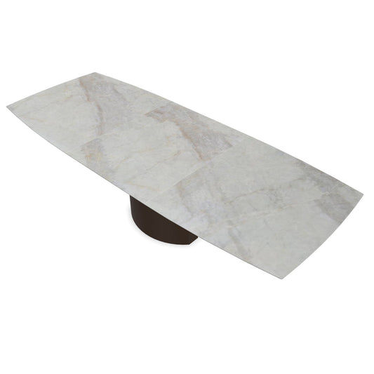 draenert | adler extension table | boat shape | PG1 neva stone | 105 x 190cm (270cm ext)