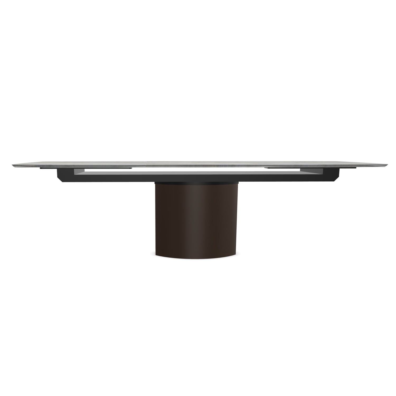 draenert | adler extension table | boat shape | PG1 neva stone | 105 x 190cm (270cm ext)