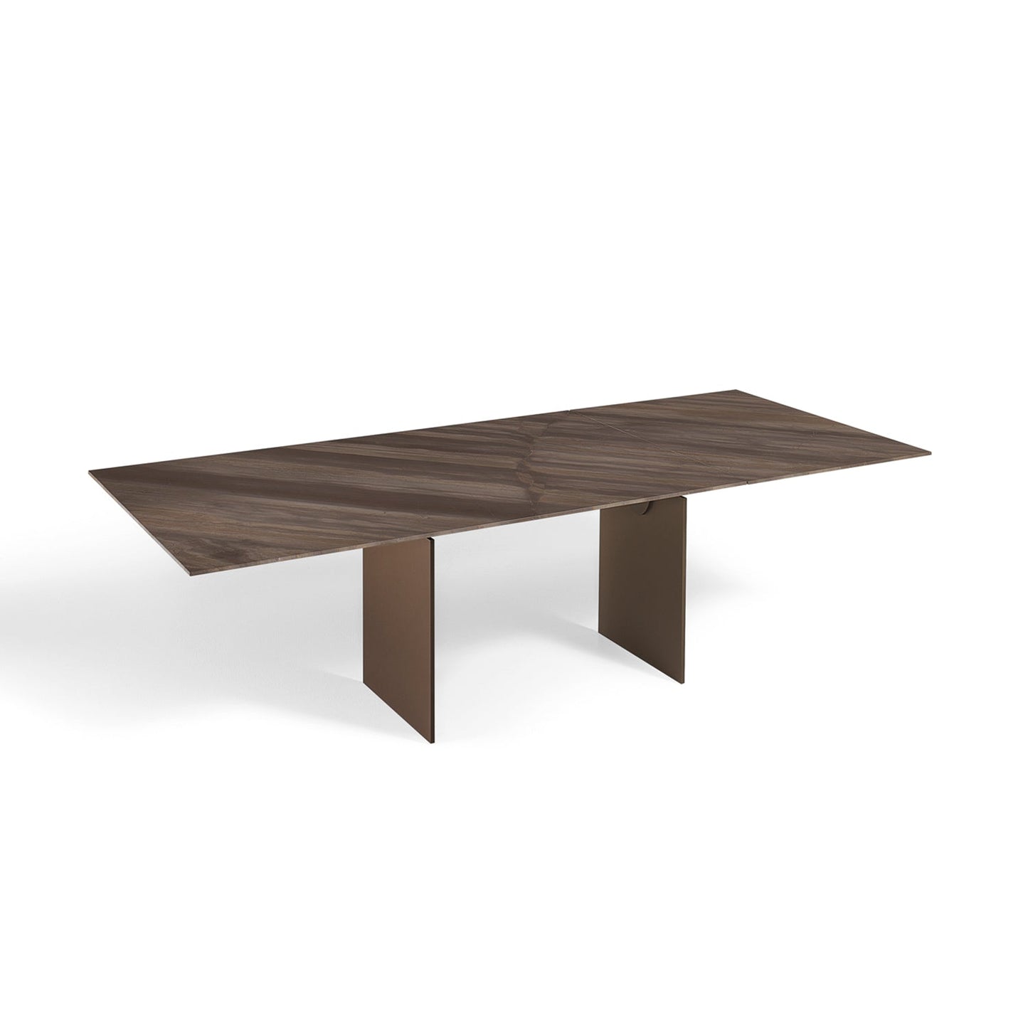 draenert | atlas table | swivel extension | belvedere stone + black base 200/280x105cm