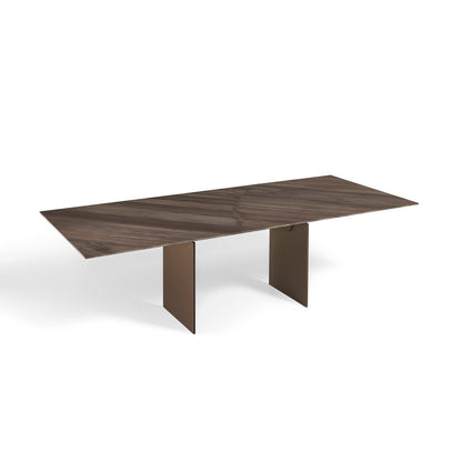 draenert | atlas table | swivel extension | belvedere stone + black base 200/280x105cm