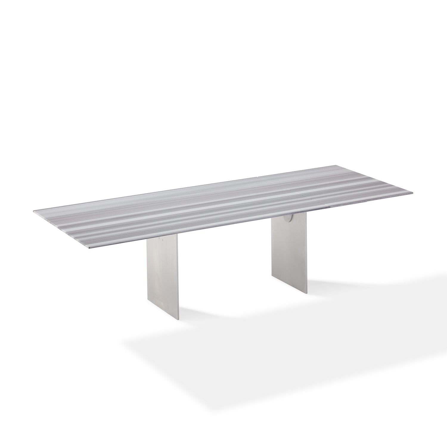 draenert | atlas table | swivel extension | belvedere stone + black base 200/280x105cm