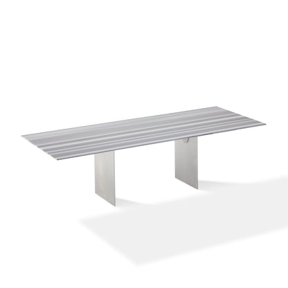 draenert | atlas table | swivel extension | belvedere stone + black base 200/280x105cm