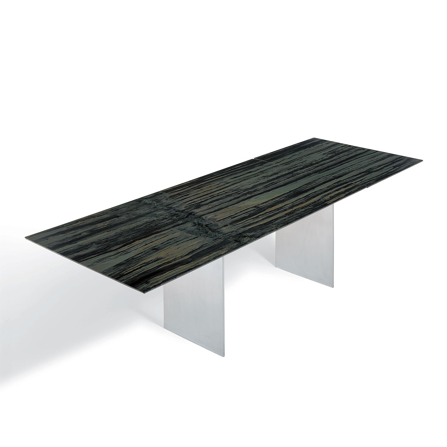 draenert | atlas table | swivel extension | belvedere stone + black base 200/280x105cm