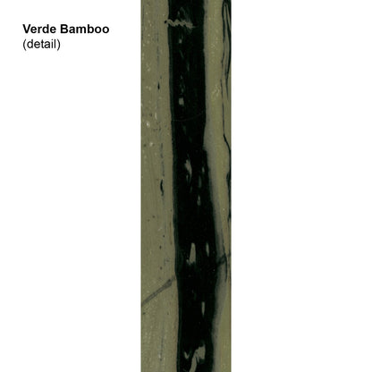 draenert | colin side table | verde bamboo stone + grey glass + black frame