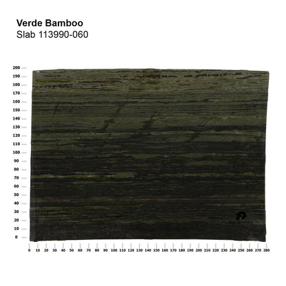 draenert | colin side table | verde bamboo stone + grey glass + black frame