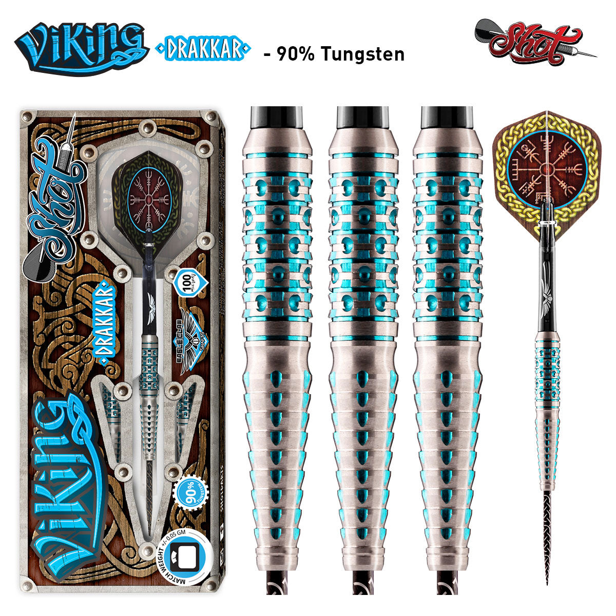SHOT Viking Drakkar Darts - 90% Tungsten - 23g