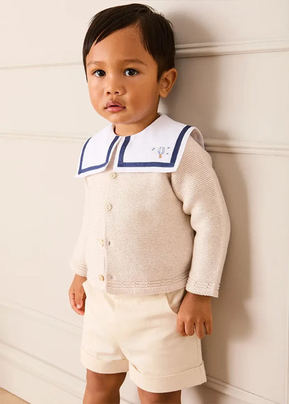 Elasticated Waist Shorts in Cream (12mths-4yrs) SHORTS from Pepa London