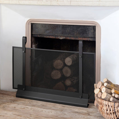 eldvarm | emma fireplace screen | noir 70