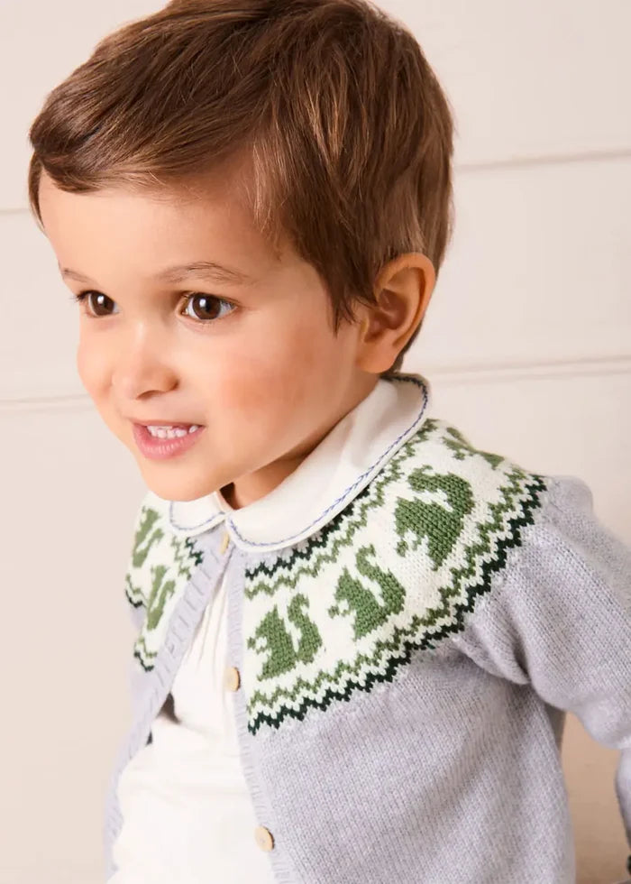 Embroidered Peter Pan Collar Top in Blue (18mths-5yrs) TOPS & BODYSUITS from Pepa London