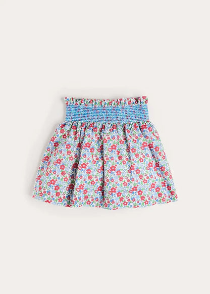 Emilia Floral Elasticated Waist Skirt in Red (2-10yrs) SKIRTS from Pepa London