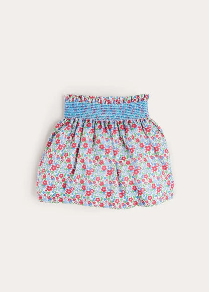 Emilia Floral Elasticated Waist Skirt in Red (2-10yrs) SKIRTS from Pepa London