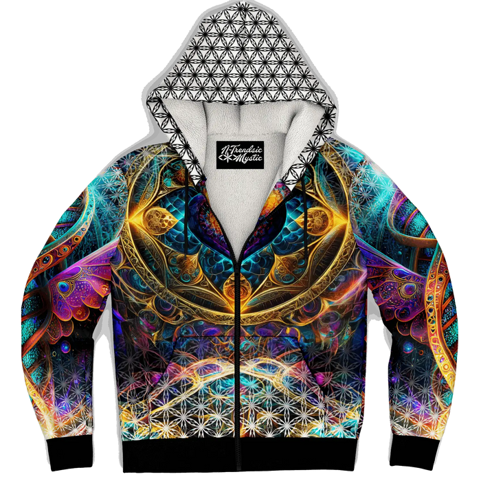 Euphonic Restoration - Sacred Heart Microfleece Zip Hoodie NTrendSic Mystic