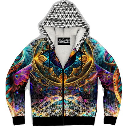 Euphonic Restoration - Sacred Heart Microfleece Zip Hoodie NTrendSic Mystic