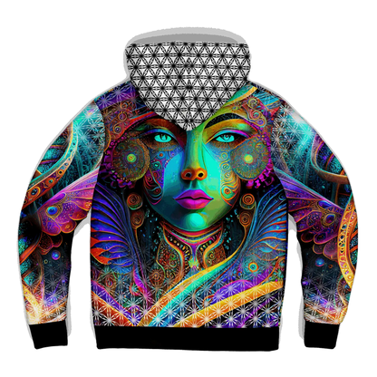Euphonic Restoration - Sacred Heart Microfleece Zip Hoodie NTrendSic Mystic