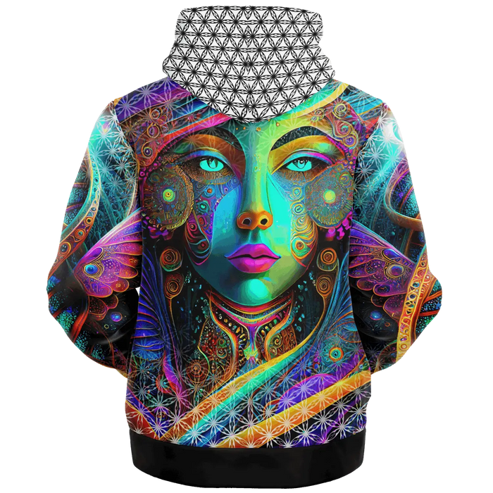 Euphonic Restoration - Sacred Heart Microfleece Zip Hoodie NTrendSic Mystic