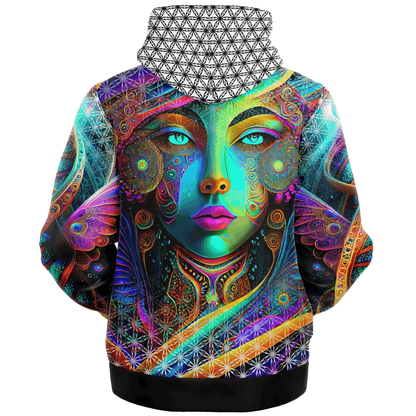 Euphonic Restoration - Sacred Heart Microfleece Zip Hoodie NTrendSic Mystic
