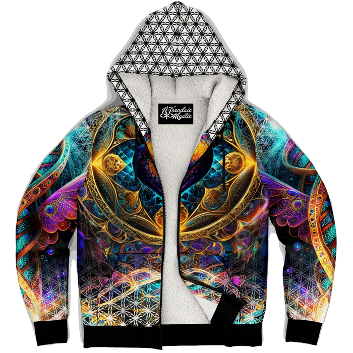 Euphonic Restoration - Sacred Heart Microfleece Zip Hoodie NTrendSic Mystic