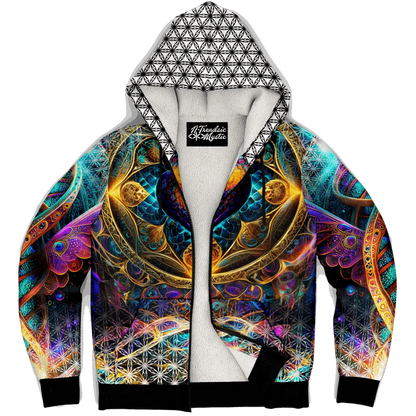 Euphonic Restoration - Sacred Heart Microfleece Zip Hoodie NTrendSic Mystic