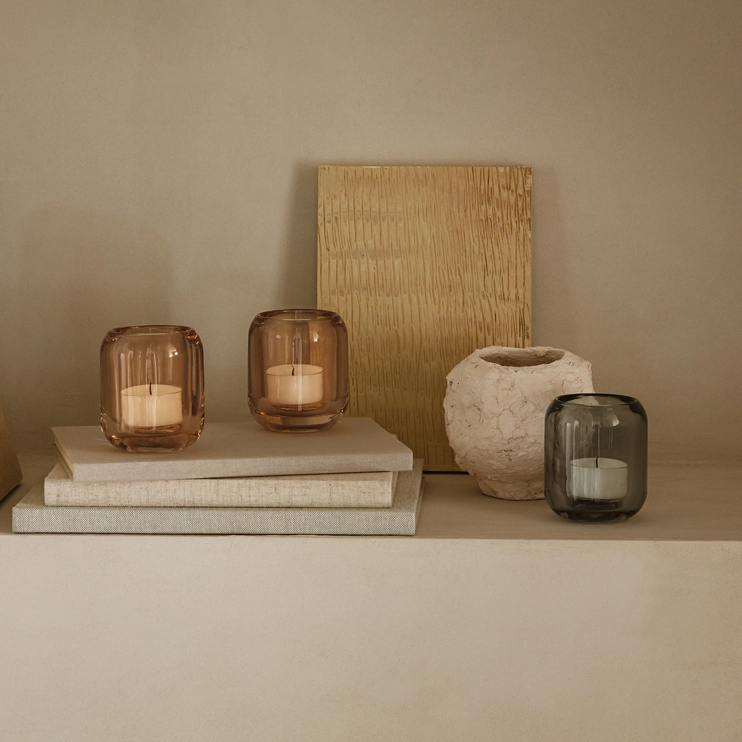 eva solo | acorn tealight candle holder set | amber - DC