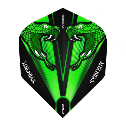 Red Dragon Peter Wright Snakebite Transparent Flights - Green