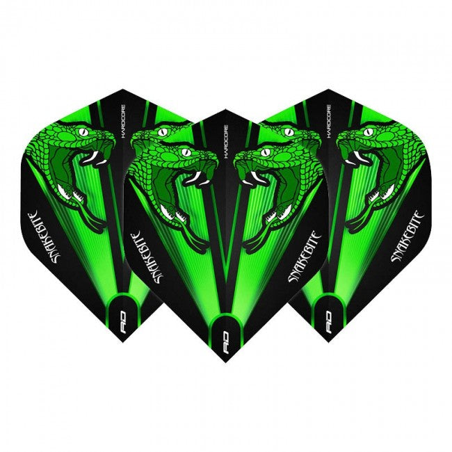 Red Dragon Peter Wright Snakebite Transparent Flights - Green