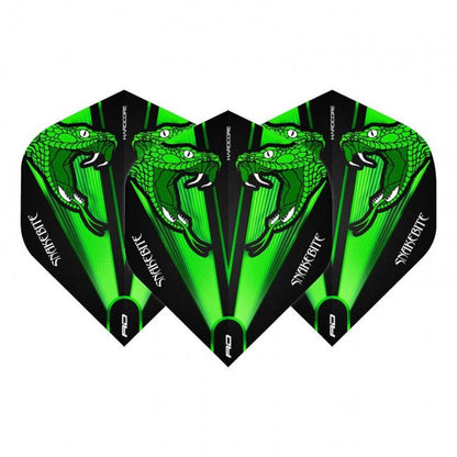 Red Dragon Peter Wright Snakebite Transparent Flights - Green